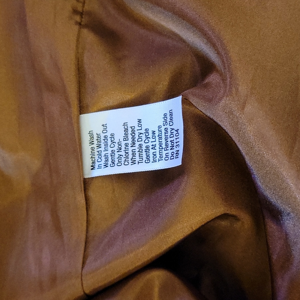 KIM ROGERS Caramel snakeskin textured print fully lined zip front jacket 16 New… - Picture 9 of 9